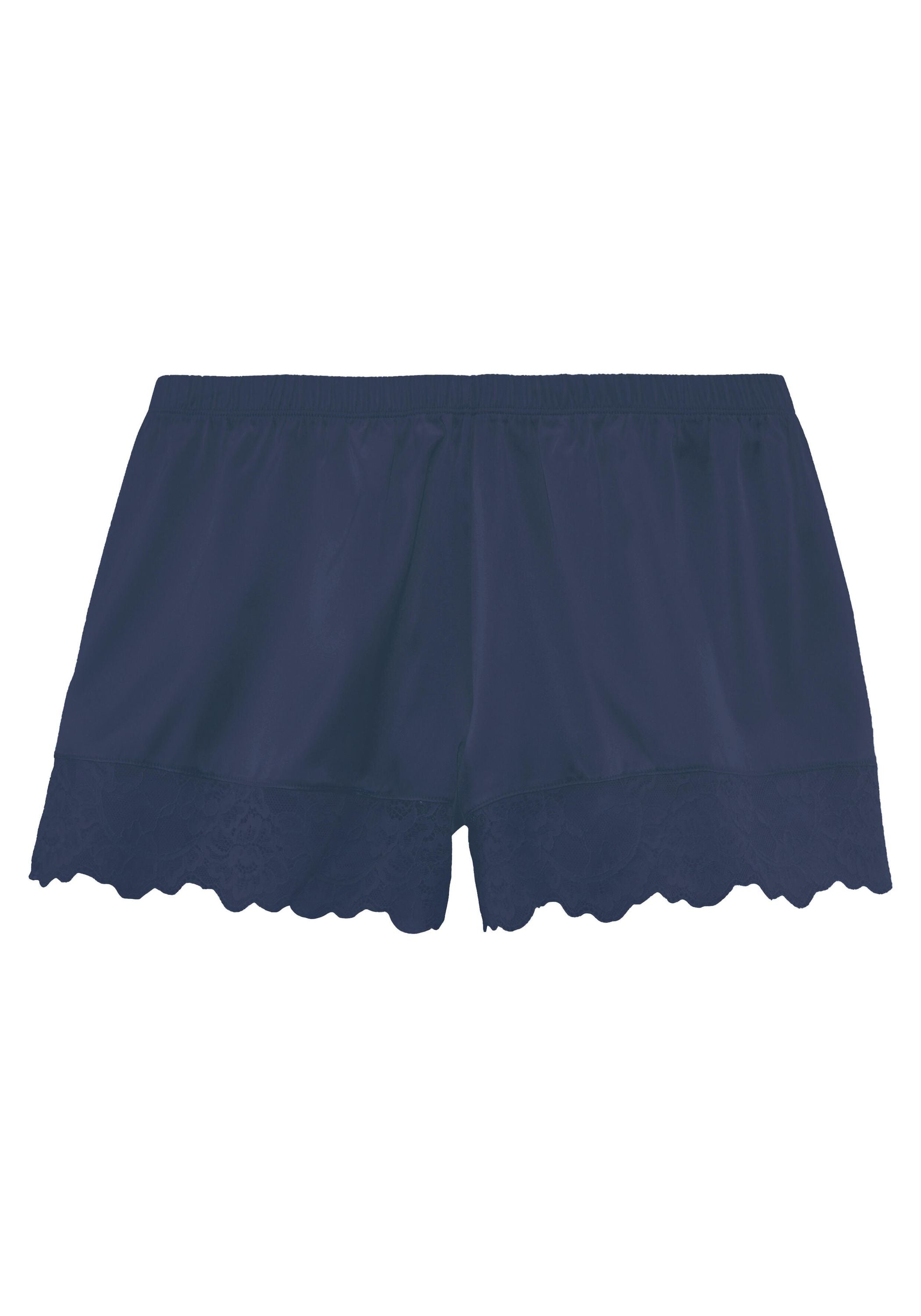 Schlafshorts aus Seidenmix - 5995-dark blue - Blau