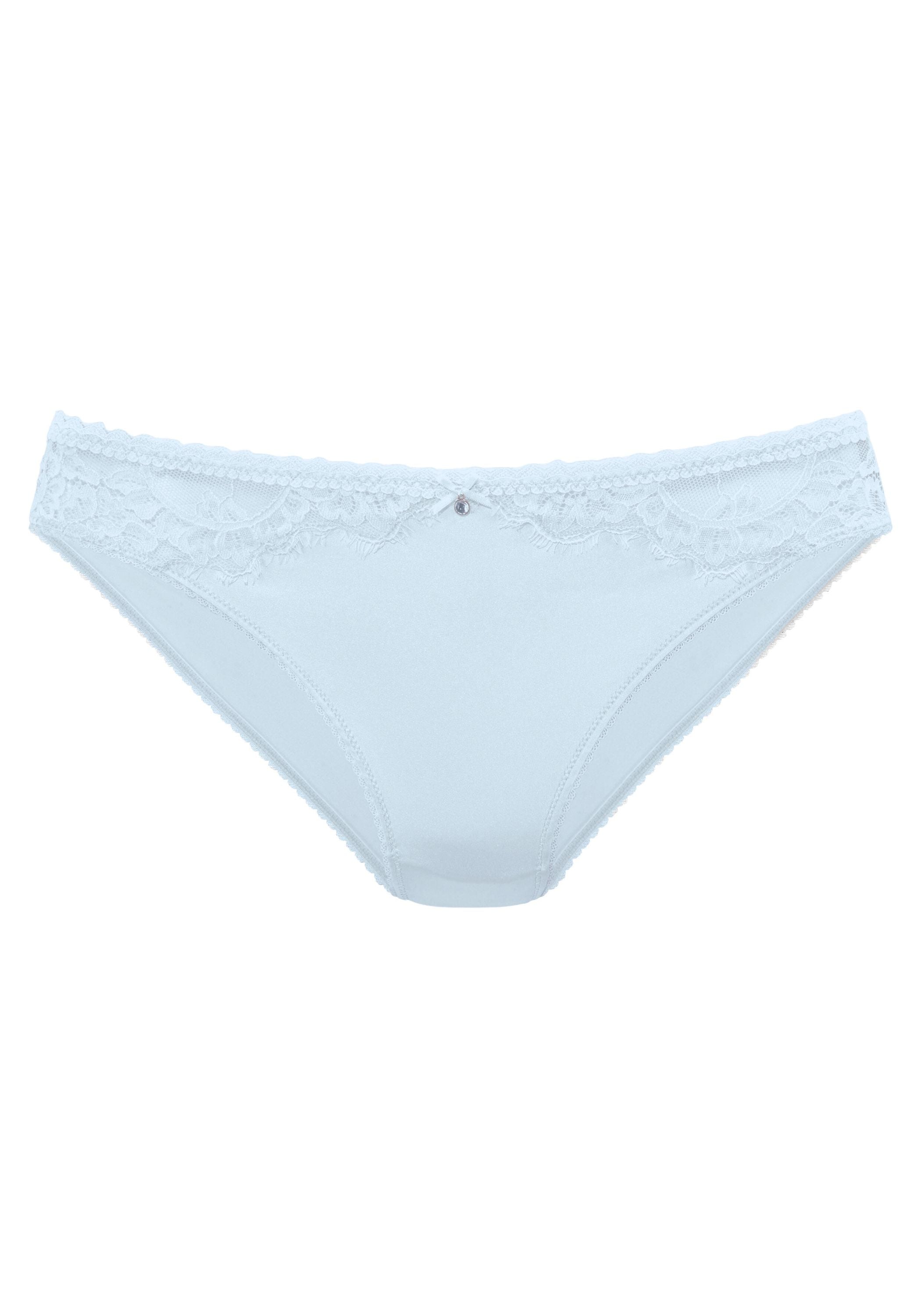 Slip mit Spitzen-Details - 17-light blue - Blau