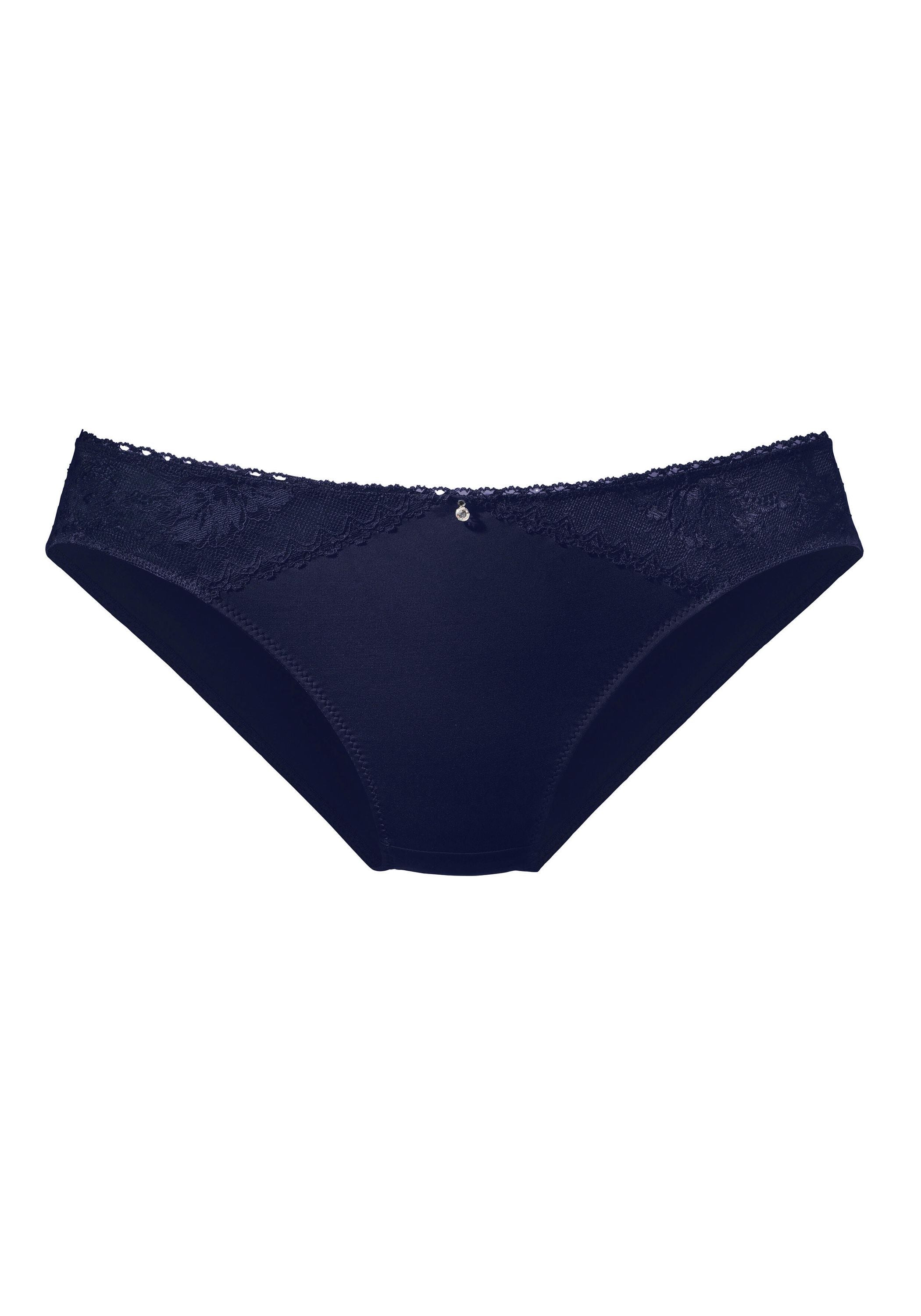 Slip mit Spitzen-Details - 5995-dark blue - Blau