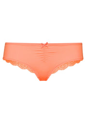 String mit Spitze - 28558-neon peach