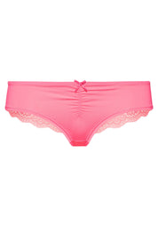 String mit Spitze - 24011-hot pink - Pink