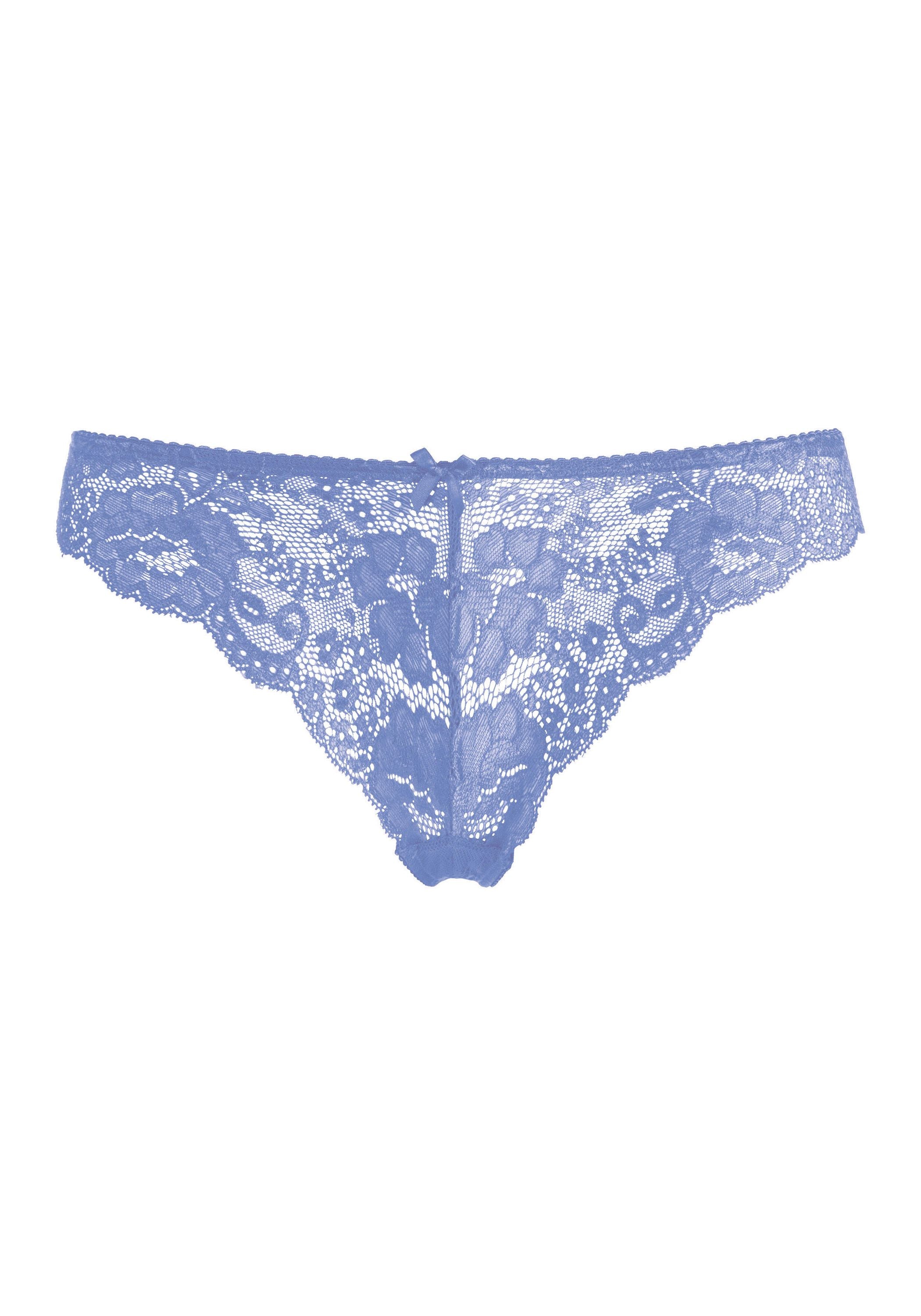 Tanga mit Spitze - 28560-vista blue - Blau