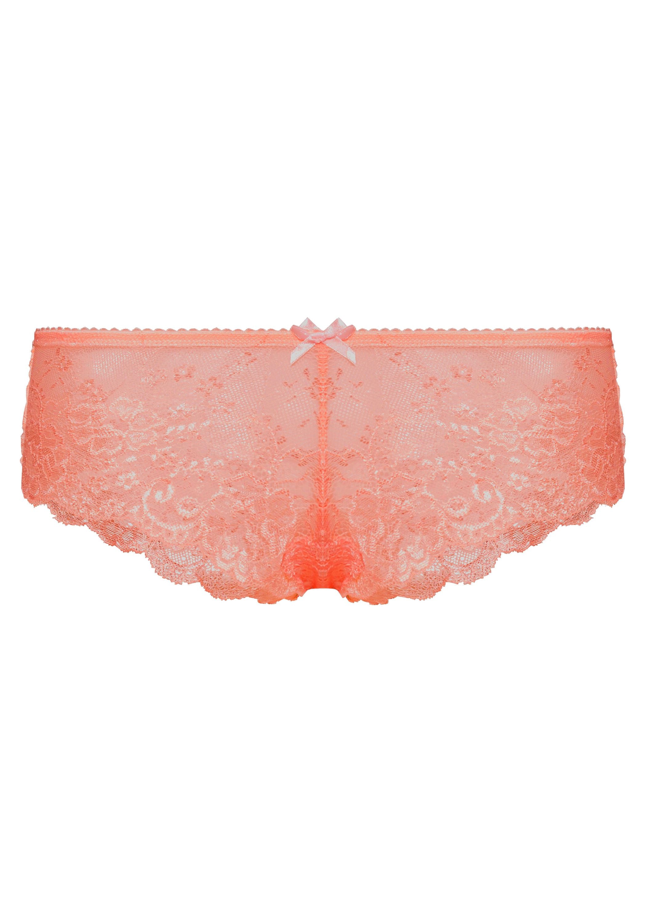 Hipster mit Spitze - 28558-neon peach - Orange