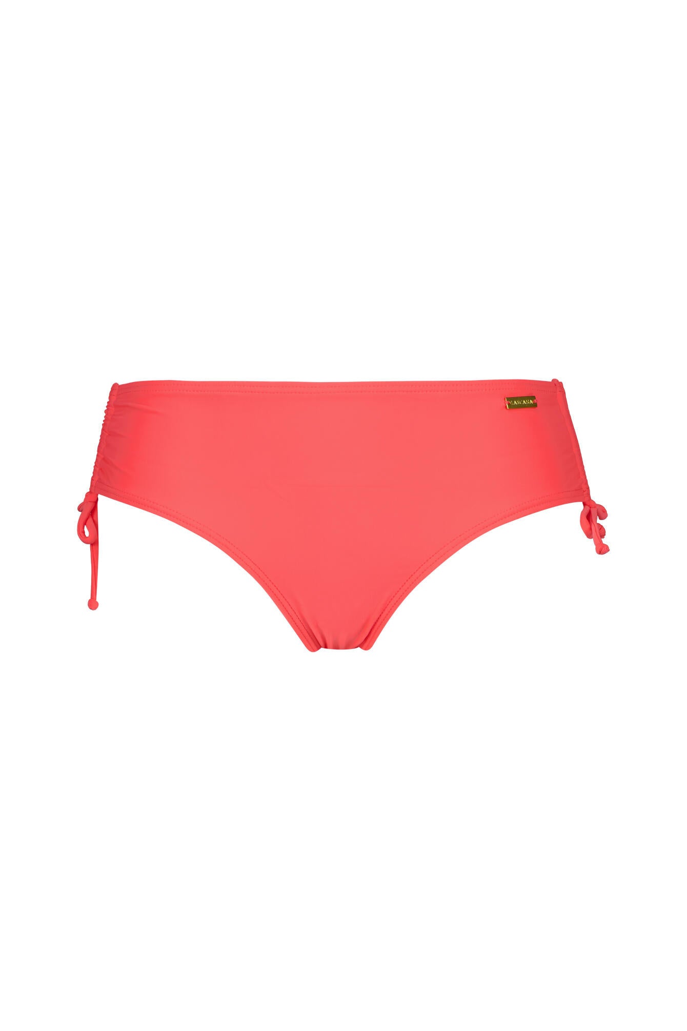 Bikini-Slip mit Raffung - 4513-coral - Pink