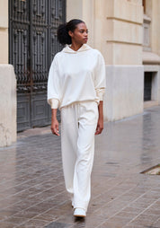 Sweathoodie - 939-offwhite - Weiß