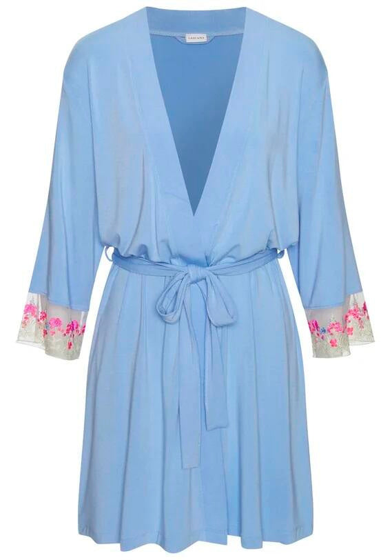 Kimono aus Viskose - 28560-vista blue - Blau
