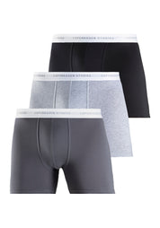 Panties 3er-Pack - 28814-schw+ant+mel - Grau