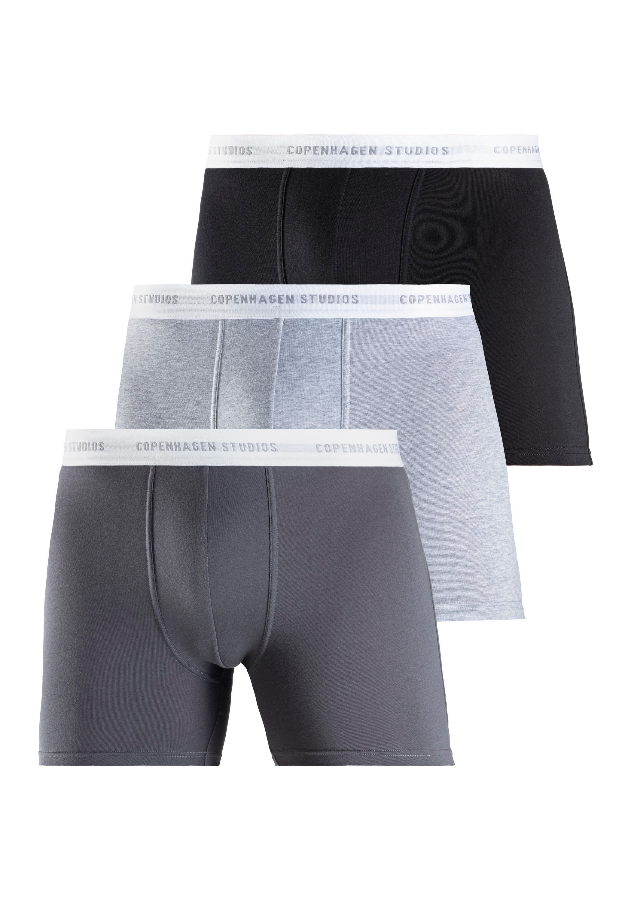 Panties 3er-Pack - 28814-schw+ant+mel - Grau