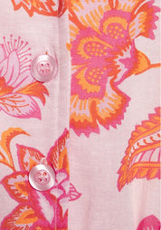 Hemdblusenkleid Mini aus Viskosemix - 12532-pink-orange - Rosa