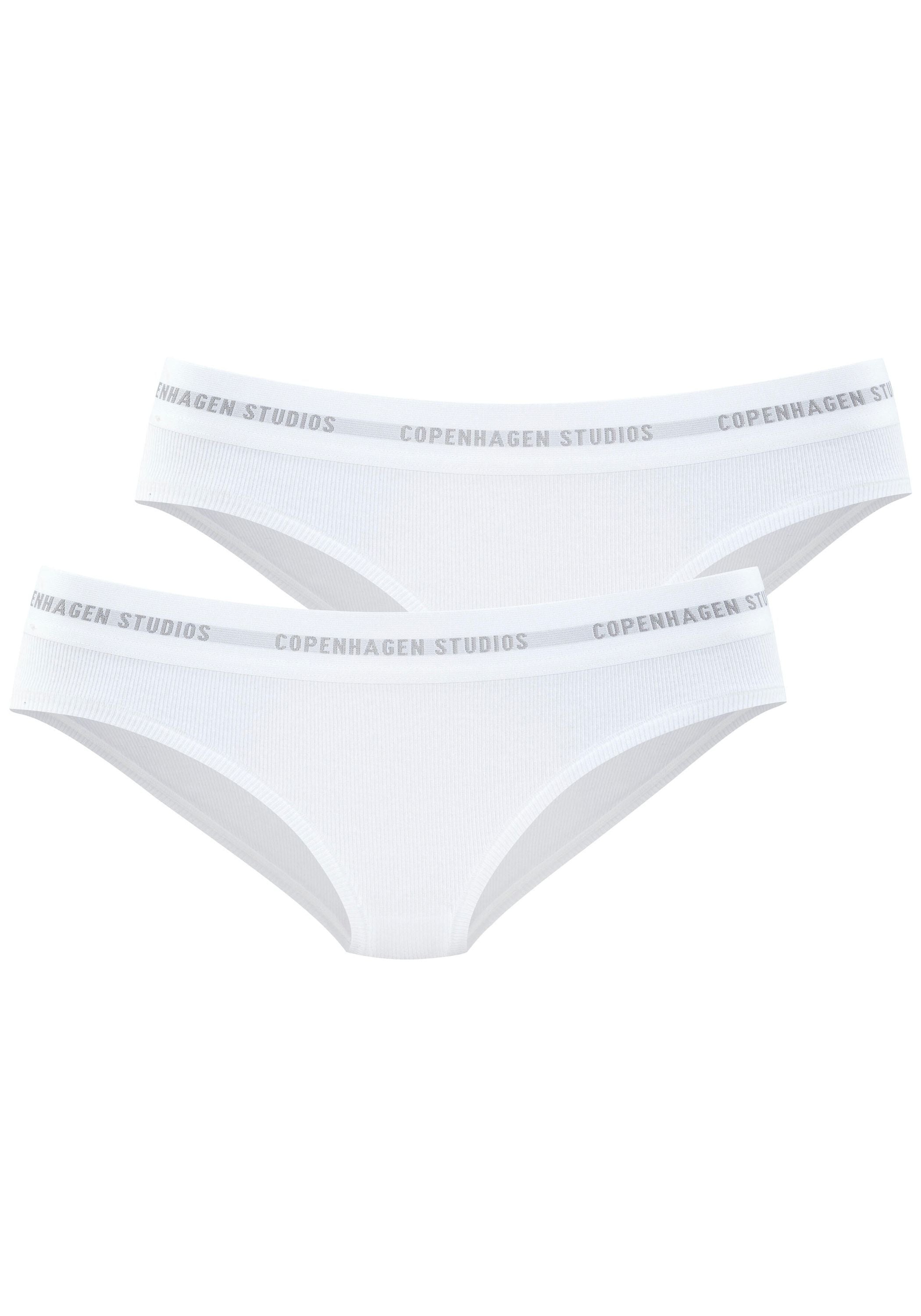 Bikinislip "mit softem Logobund" - 1335-2x white - Weiß