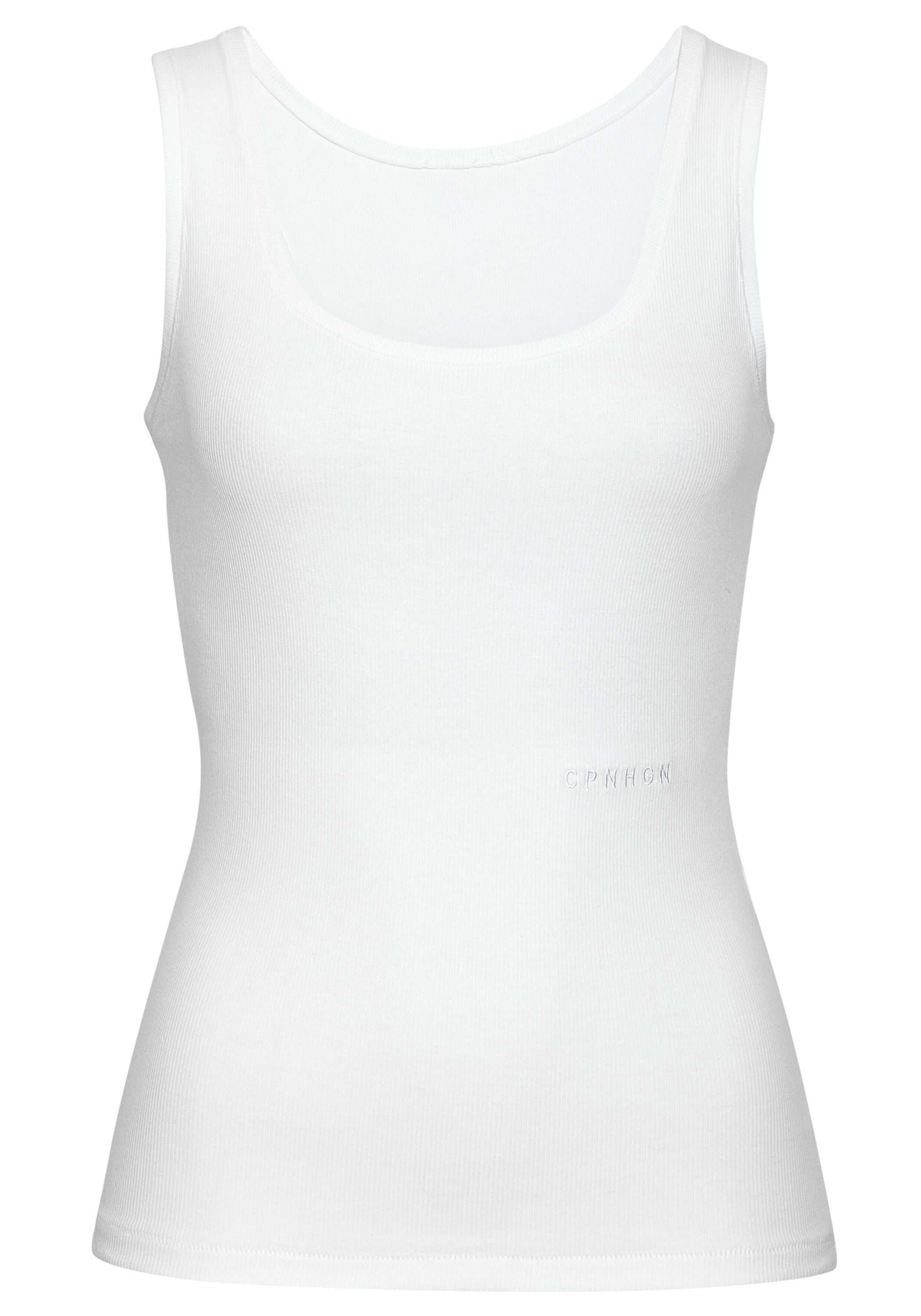Tanktop gerippt aus Modalmix - 4224-white - Weiß