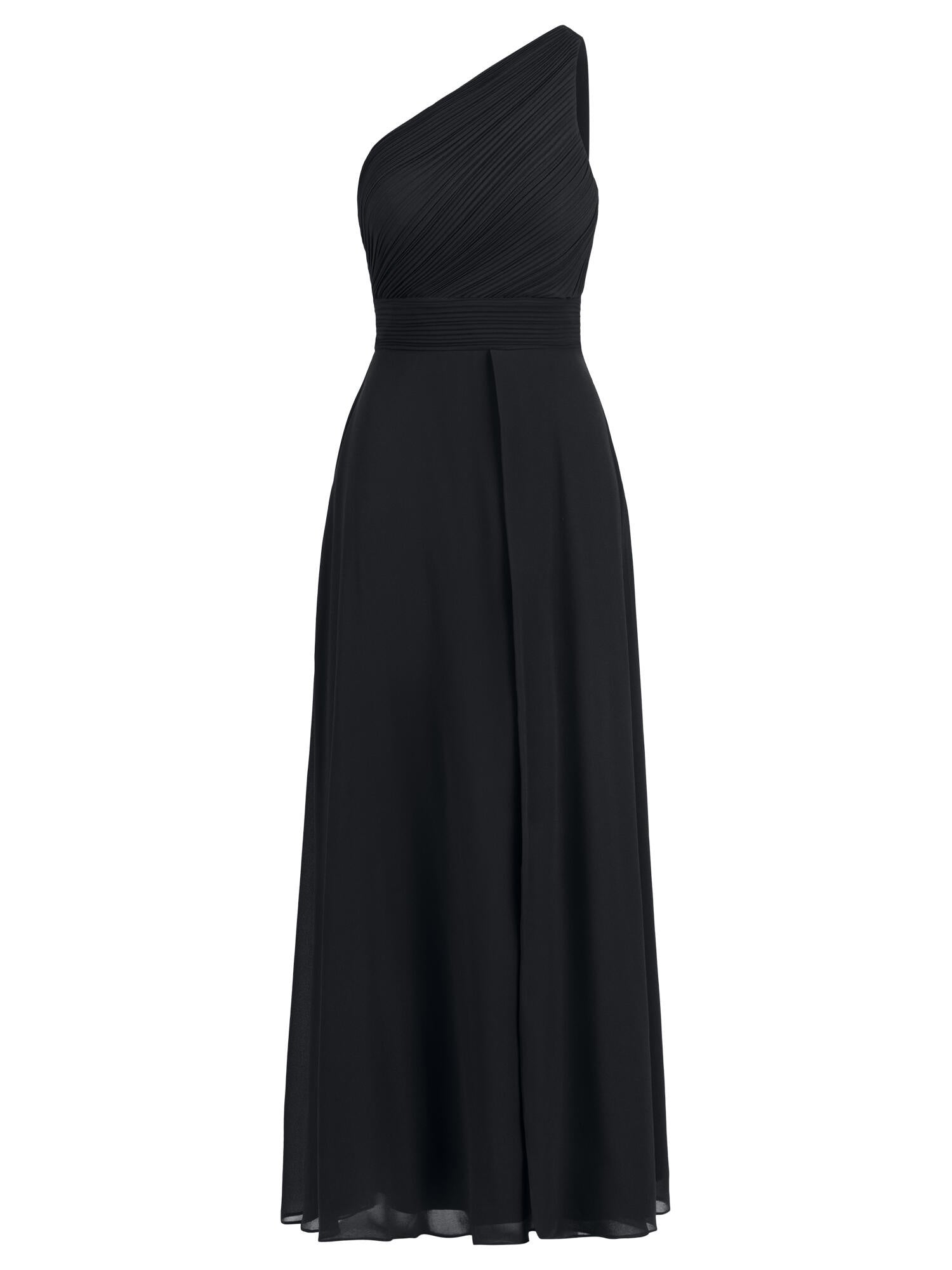 Abendkleid Maxi One-Shoulder - schwarz - Schwarz
