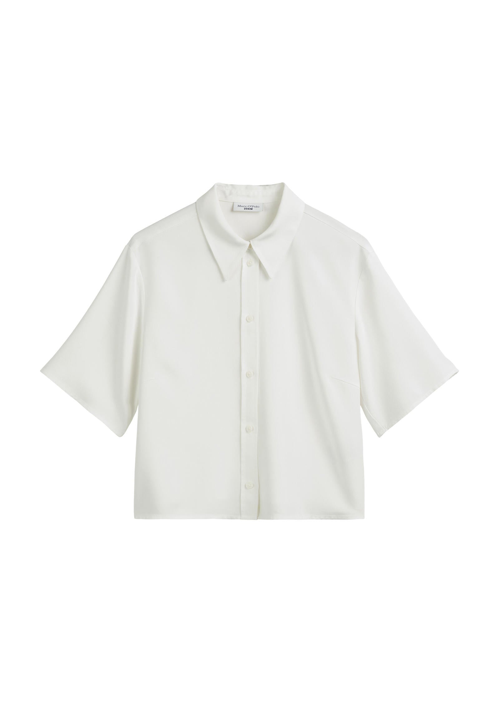 Hemdbluse aus Lyocell - 1183-Silky White - Weiß