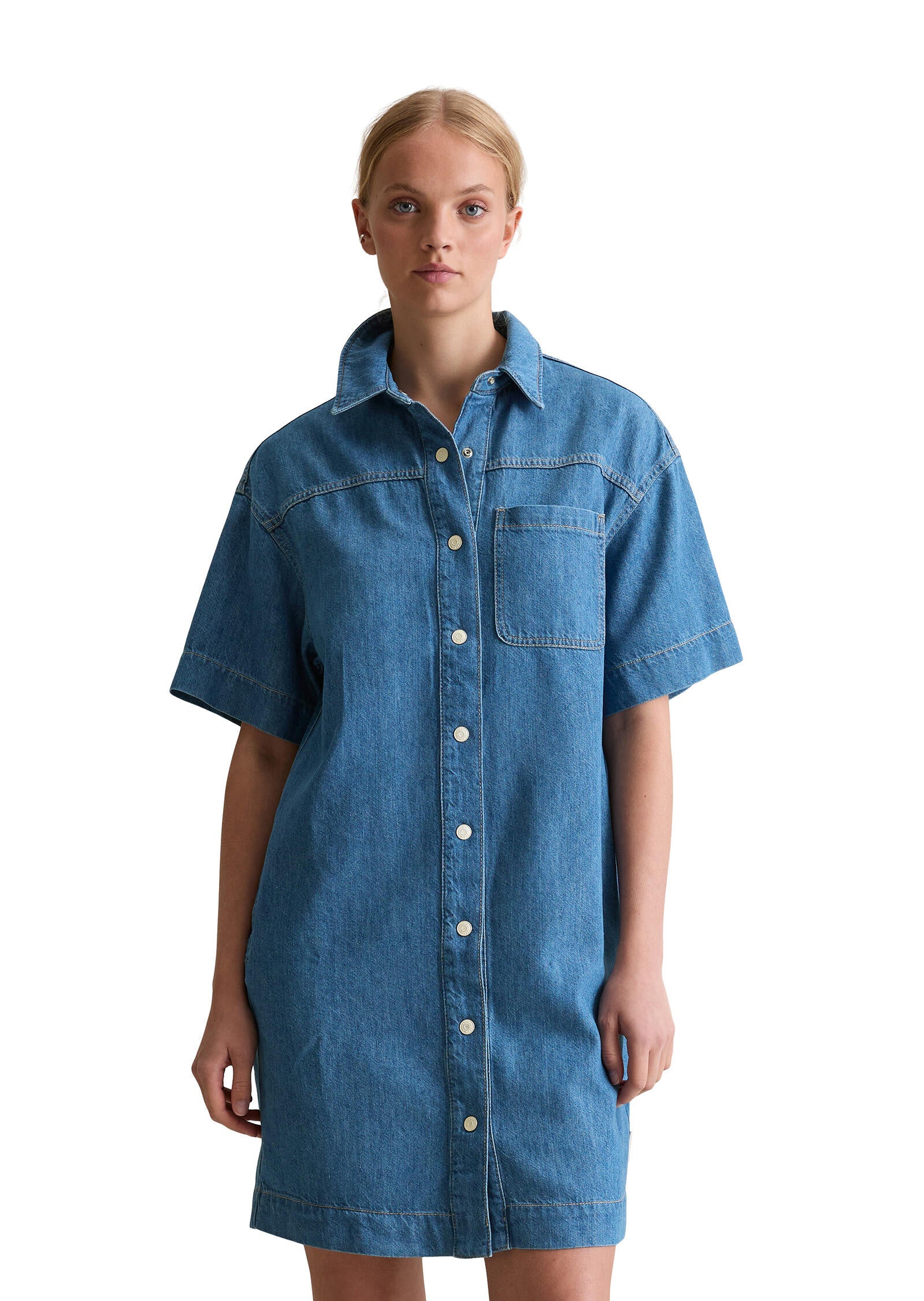 Jeanskleid relaxed - 5371-Aqua_Multi_07 - Blau