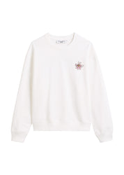 Sweatshirt Oversized Fit aus Baumwolle - 1183-Silky White - Weiß