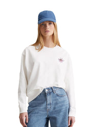 Sweatshirt Oversized Fit aus Baumwolle - 1183-Silky White - Weiß