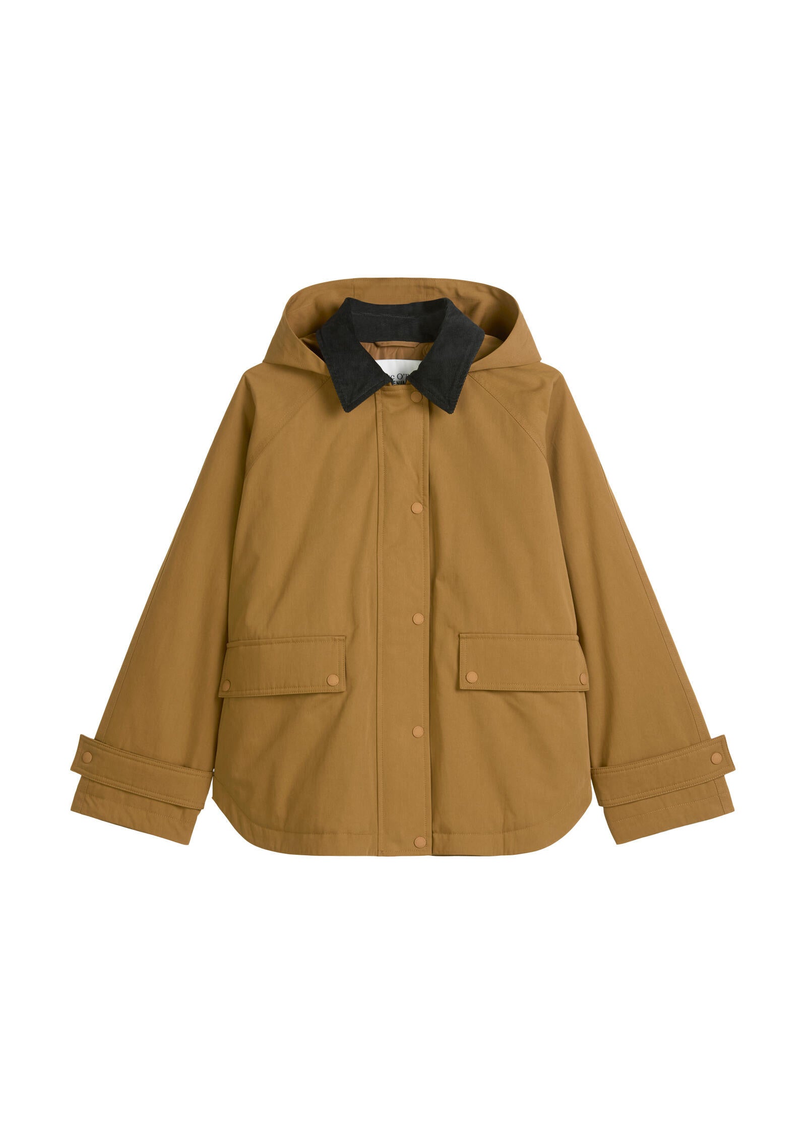 Feldjacke oversized mit aufliegendem Kragen - 1665-Wood Grain - Braun