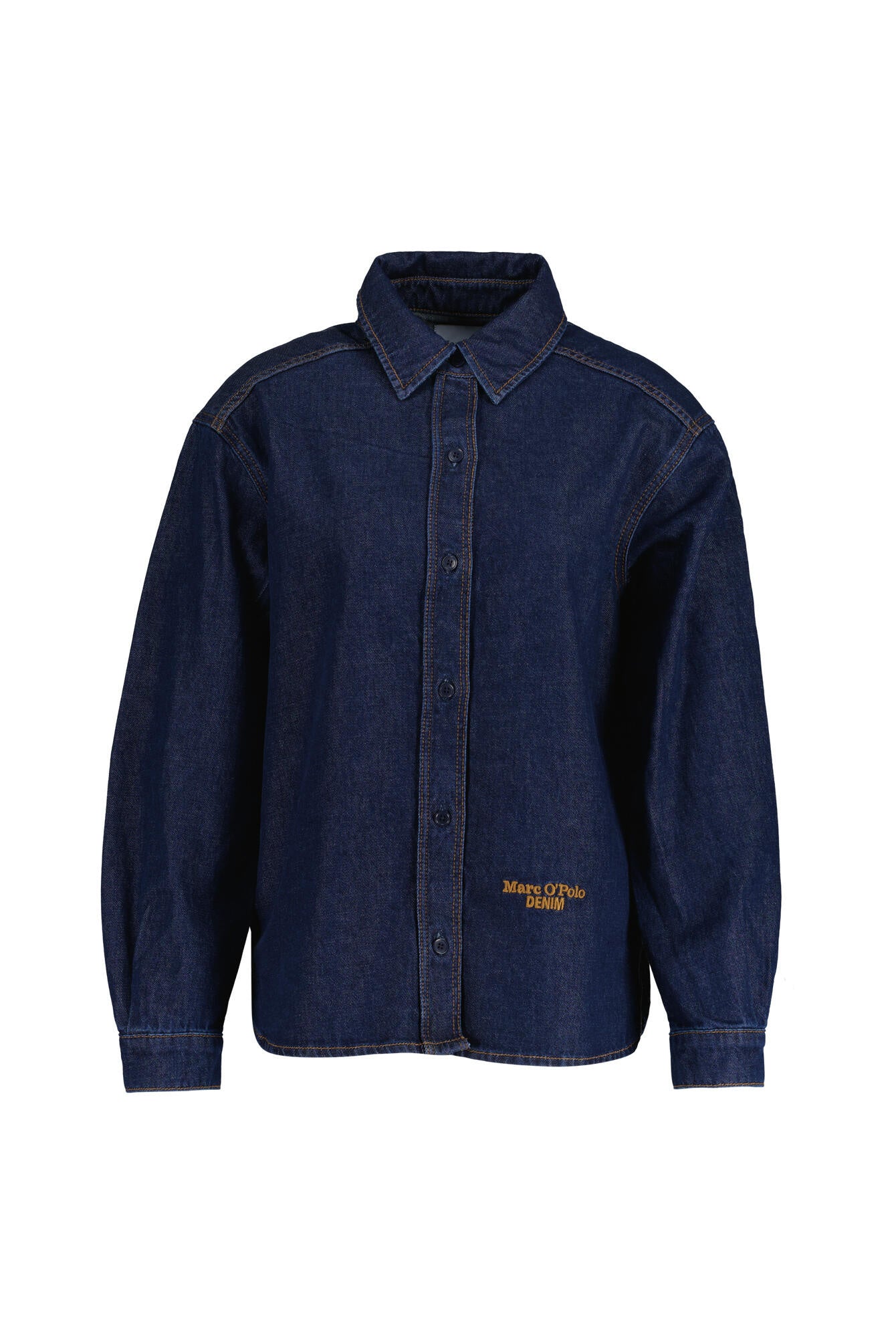Jeansbluse aus Baumwolle - 4460-Dark Blue_Multi_21 - Blau