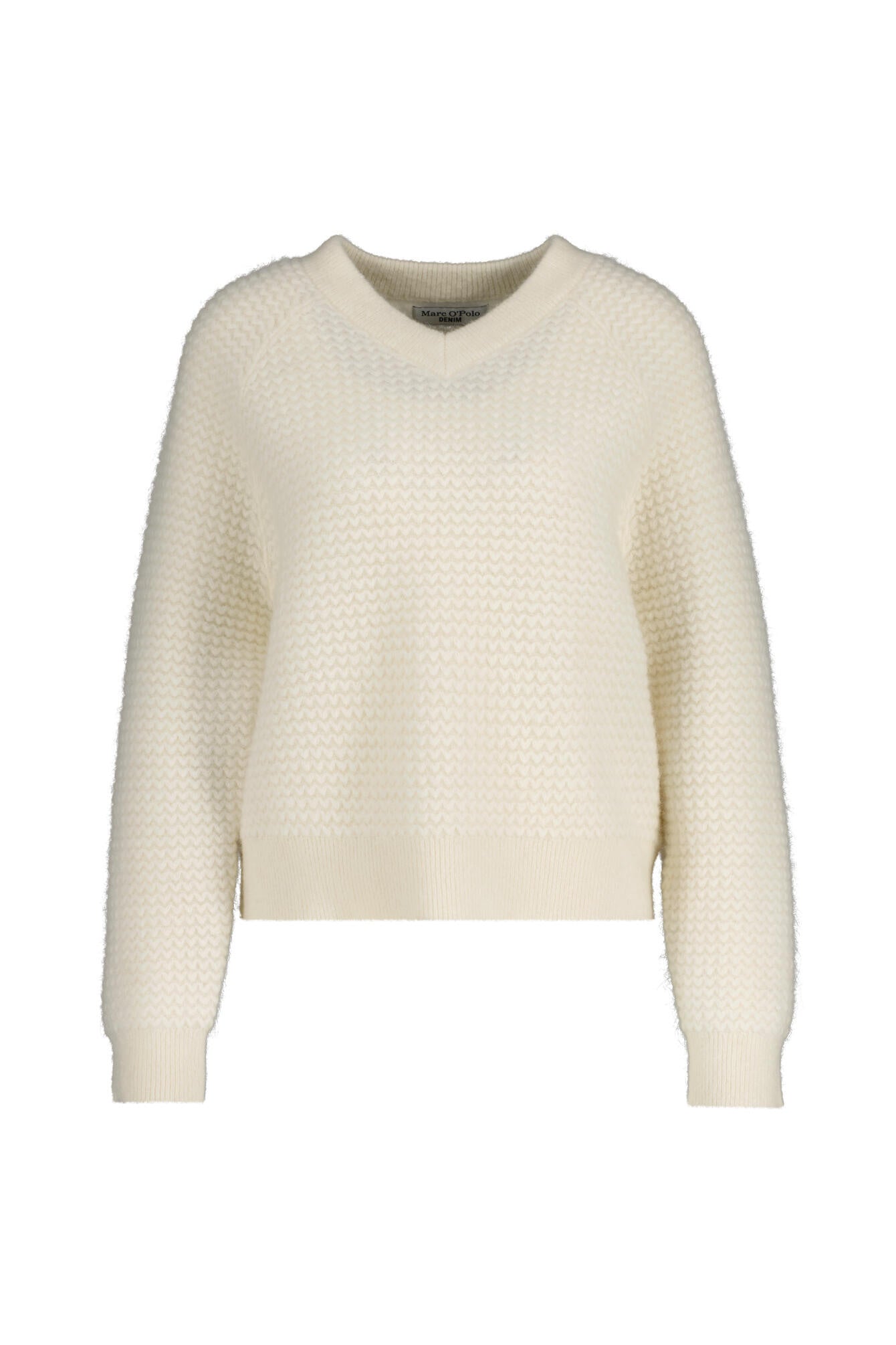 Strickpullover aus Wolle - 1171-White Blush - Creme