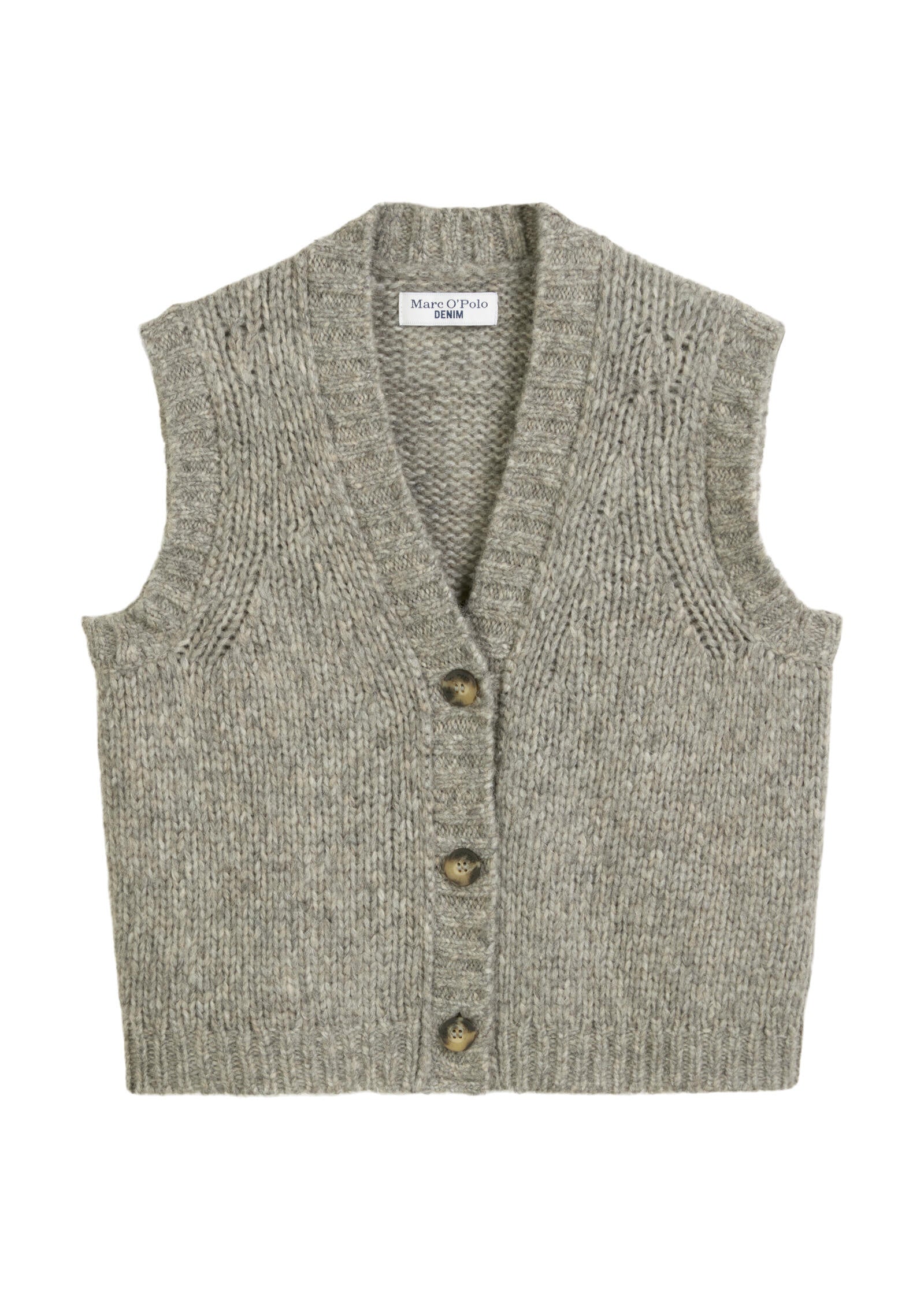 Cardigan Relaxed Fit - 0910-Stone Melange - Grau