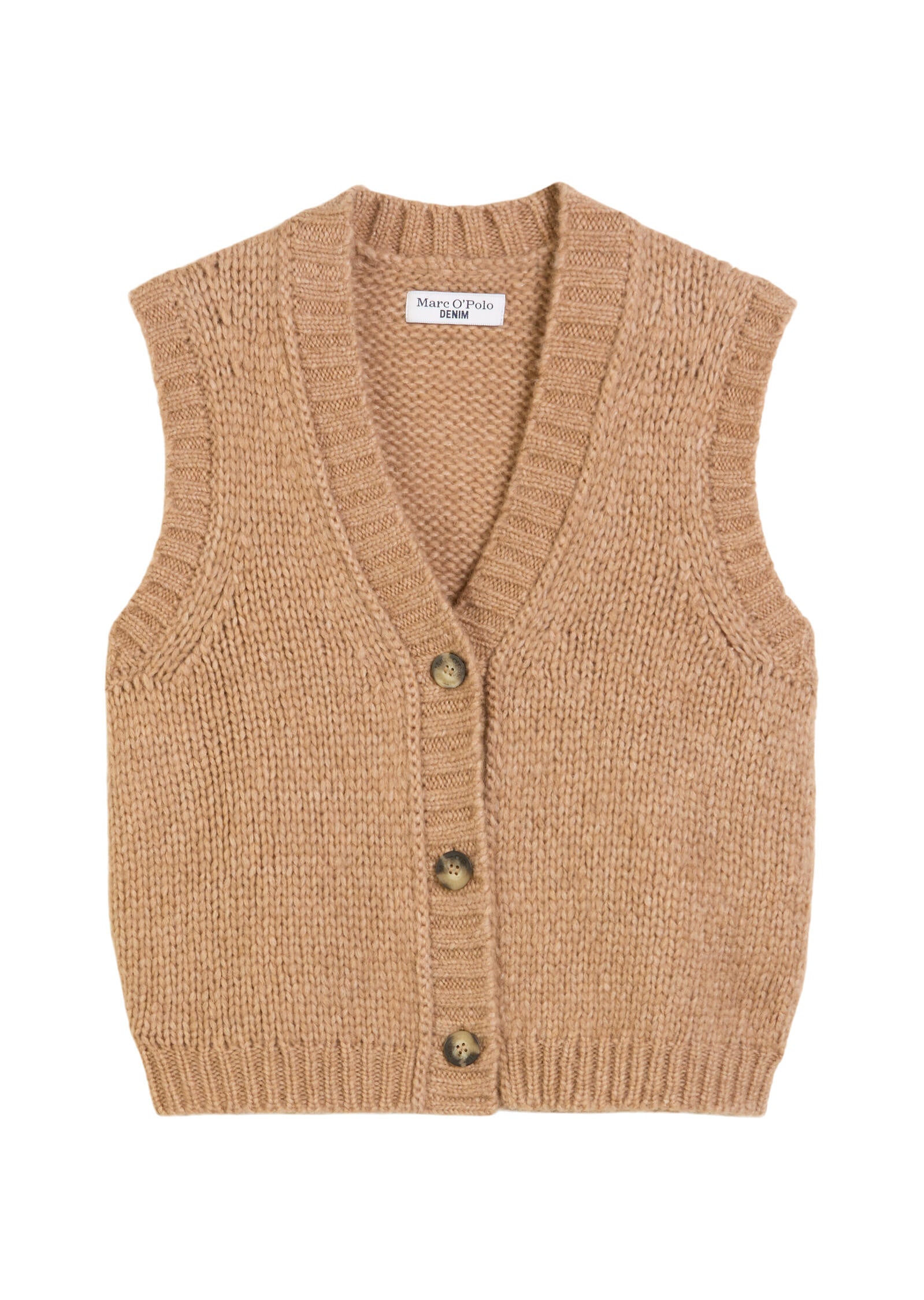 Cardigan Relaxed Fit - 2031-Light Almond Melange - Braun