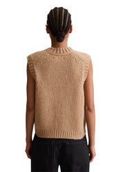 Cardigan Relaxed Fit - 2031-Light Almond Melange - Braun