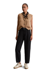 Cardigan Relaxed Fit - 2031-Light Almond Melange - Braun
