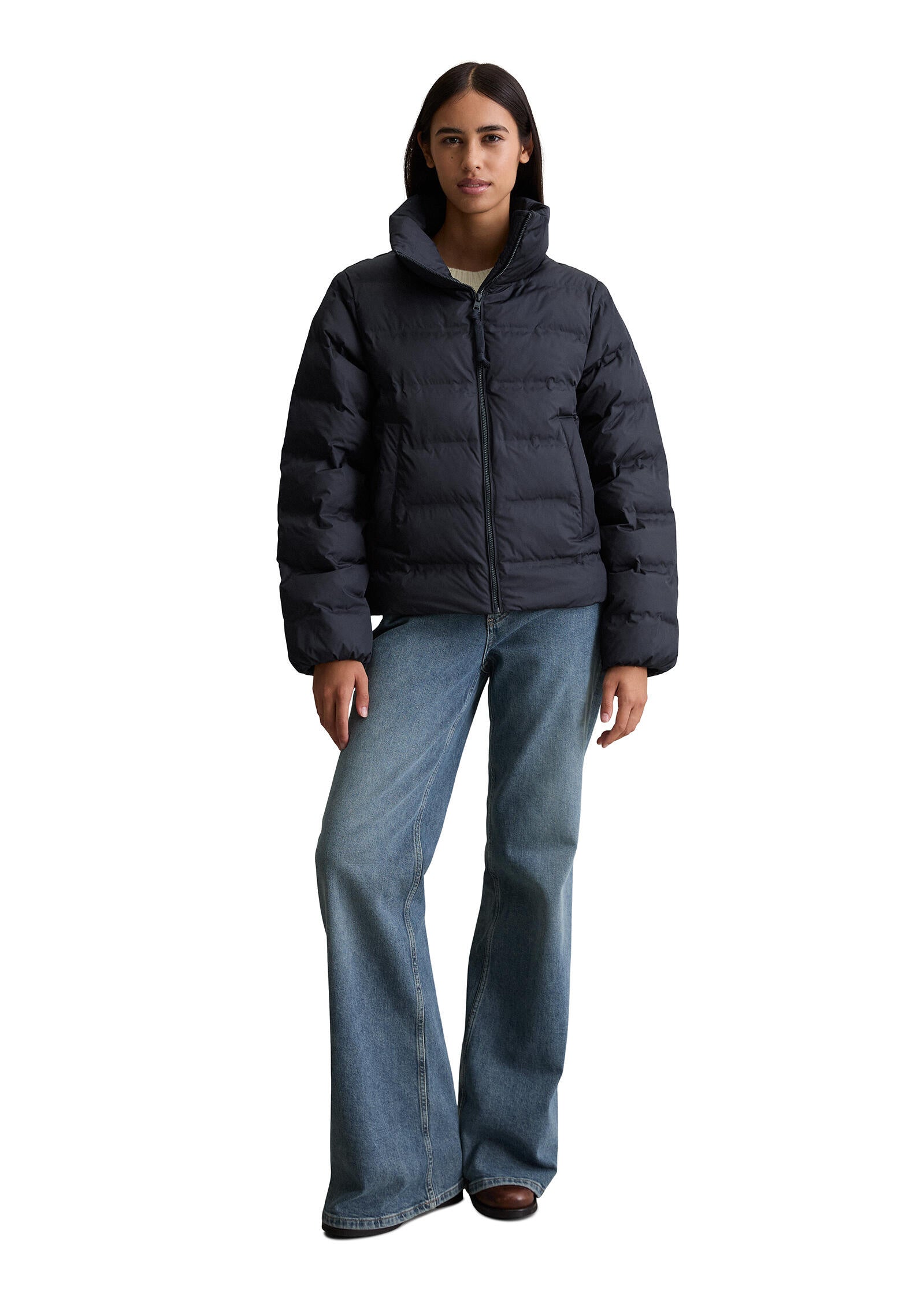 Pufferjacke mit Stehkragen Regular Fit - 4133-Blue Depths - Blau