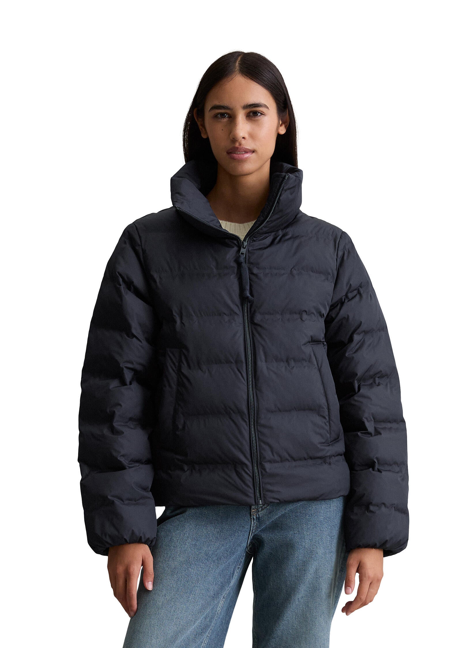 Pufferjacke mit Stehkragen Regular Fit - 4133-Blue Depths - Blau