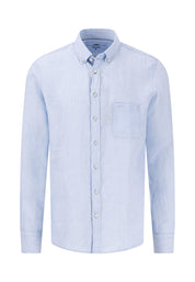 Leinenhemd Comfort Fit - 607-summer breeze - Blau