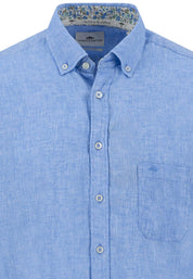 Leinenhemd Regular Fit - 604-crystal blue - Blau