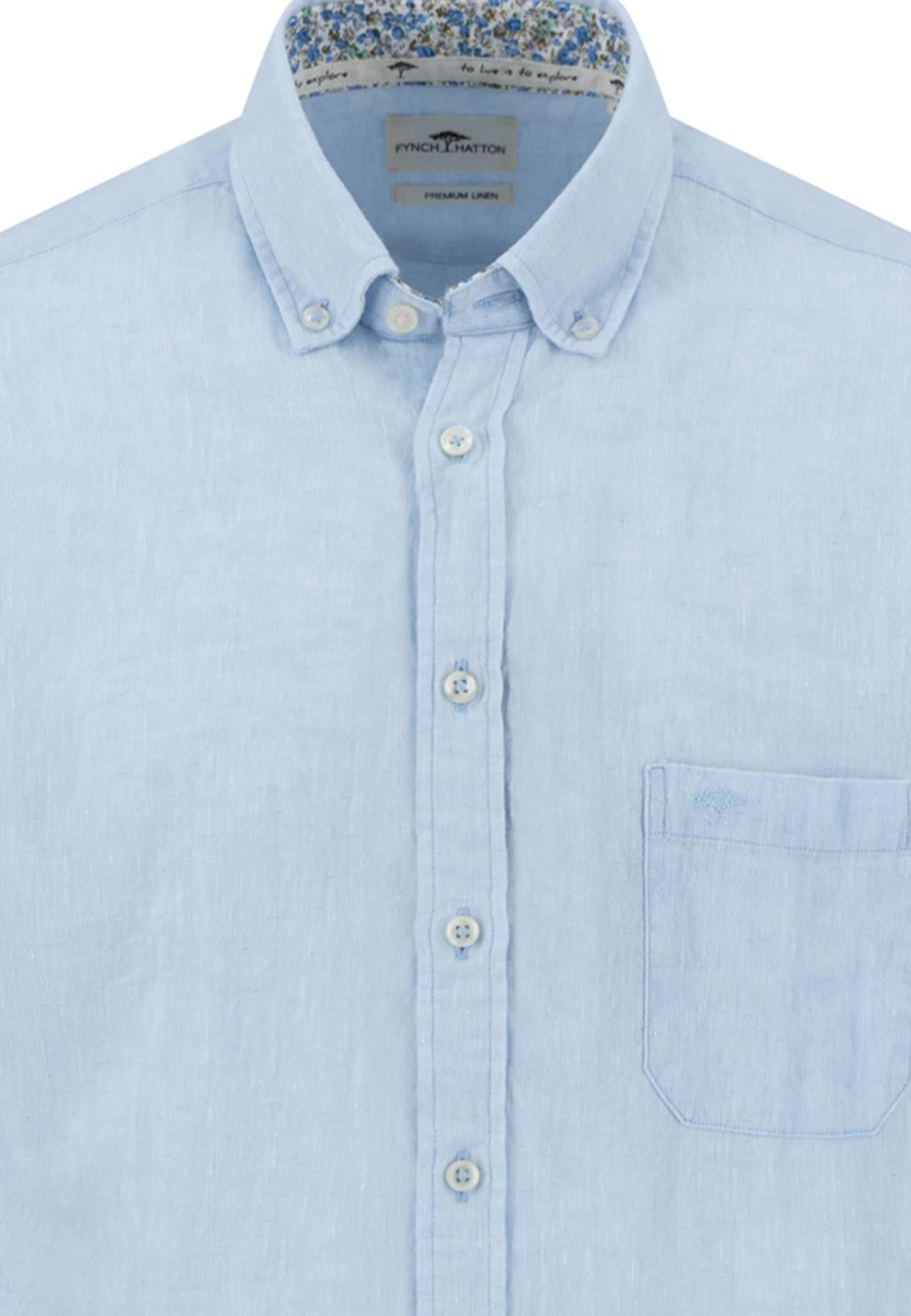 Leinenhemd Regular Fit - 607-summer breeze - Blau