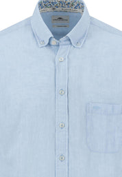 Leinenhemd Regular Fit - 607-summer breeze - Blau