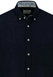 Leinenhemd Regular Fit - 685-navy - Blau
