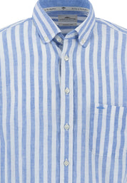Leinenhemd gestreift Regular Fit - 604-crystal blue - Blau