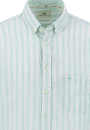 Leinenhemd gestreift Regular Fit - 735-minty green - Grün