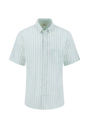 Leinenhemd gestreift Regular Fit - 735-minty green - Grün
