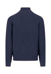 Strickpullover mit Rollkragen - 690-navy - Blau