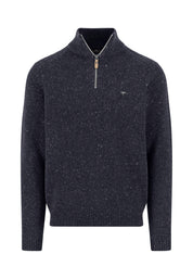 Strickpullover aus Wollmix - 690-navy - Blau