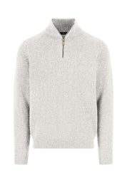 Strickpullover aus Wollmix - 826-winter white - Blau