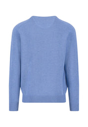 Strickpullover aus Kaschmir - 604-crystal blue - Blau
