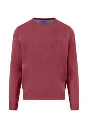 Strickpullover aus Baumwolle - 415-berry - Rot