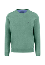 Strickpullover aus Baumwolle - 734-fern - Grün