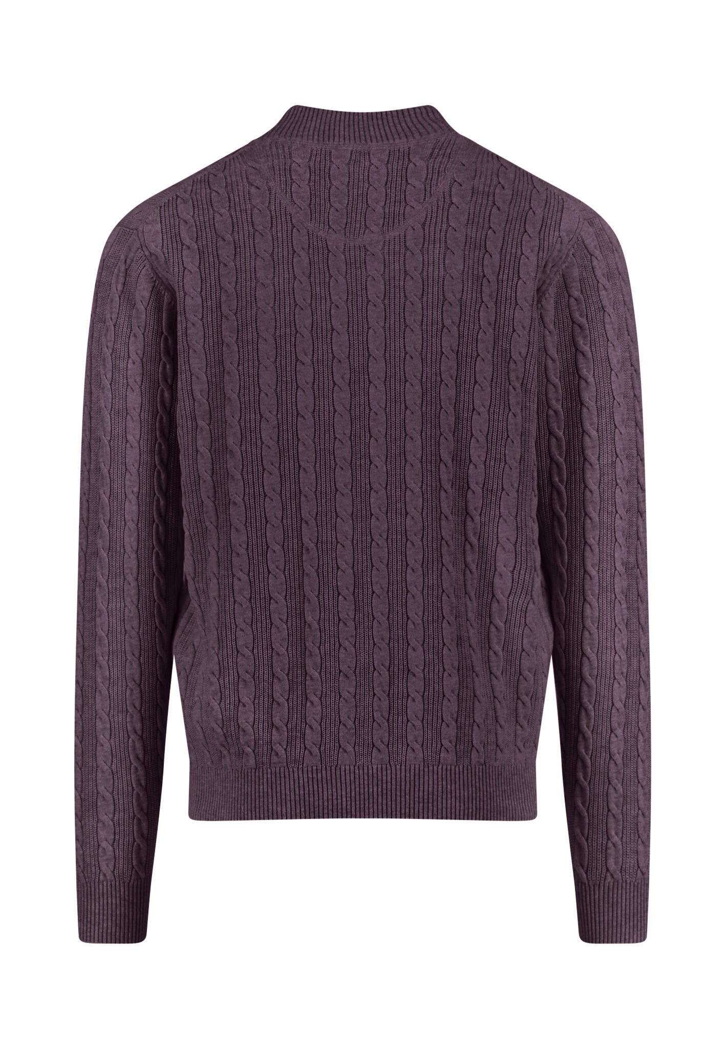 Strickpullover aus Baumwolle - 342-aubergine - Violett