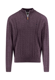 Strickpullover aus Baumwolle - 342-aubergine - Violett