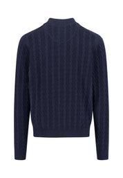 Strickpullover aus Baumwolle - 690-navy - Blau