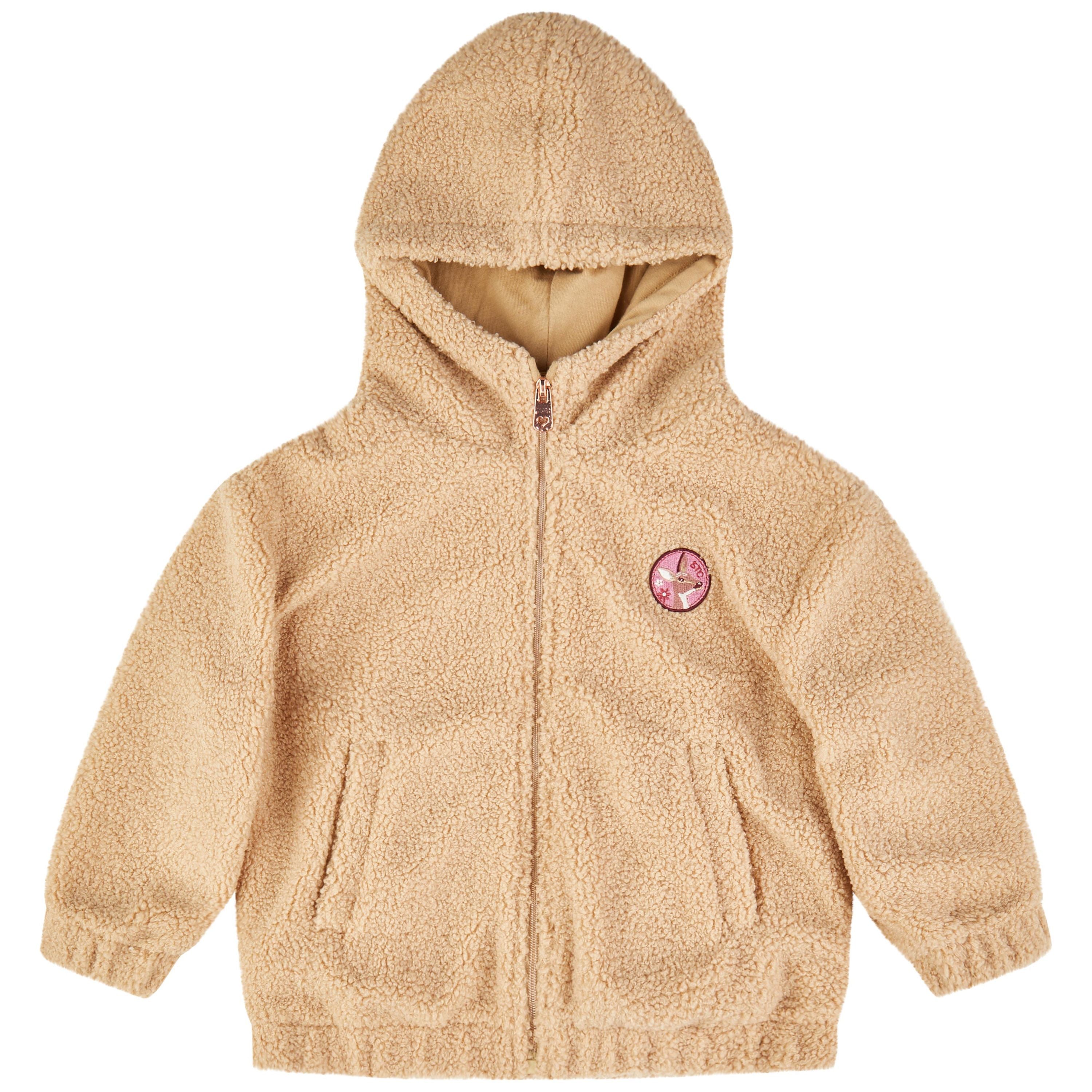 Teddyjacke mit Kapuze - 210 SAND - Beige