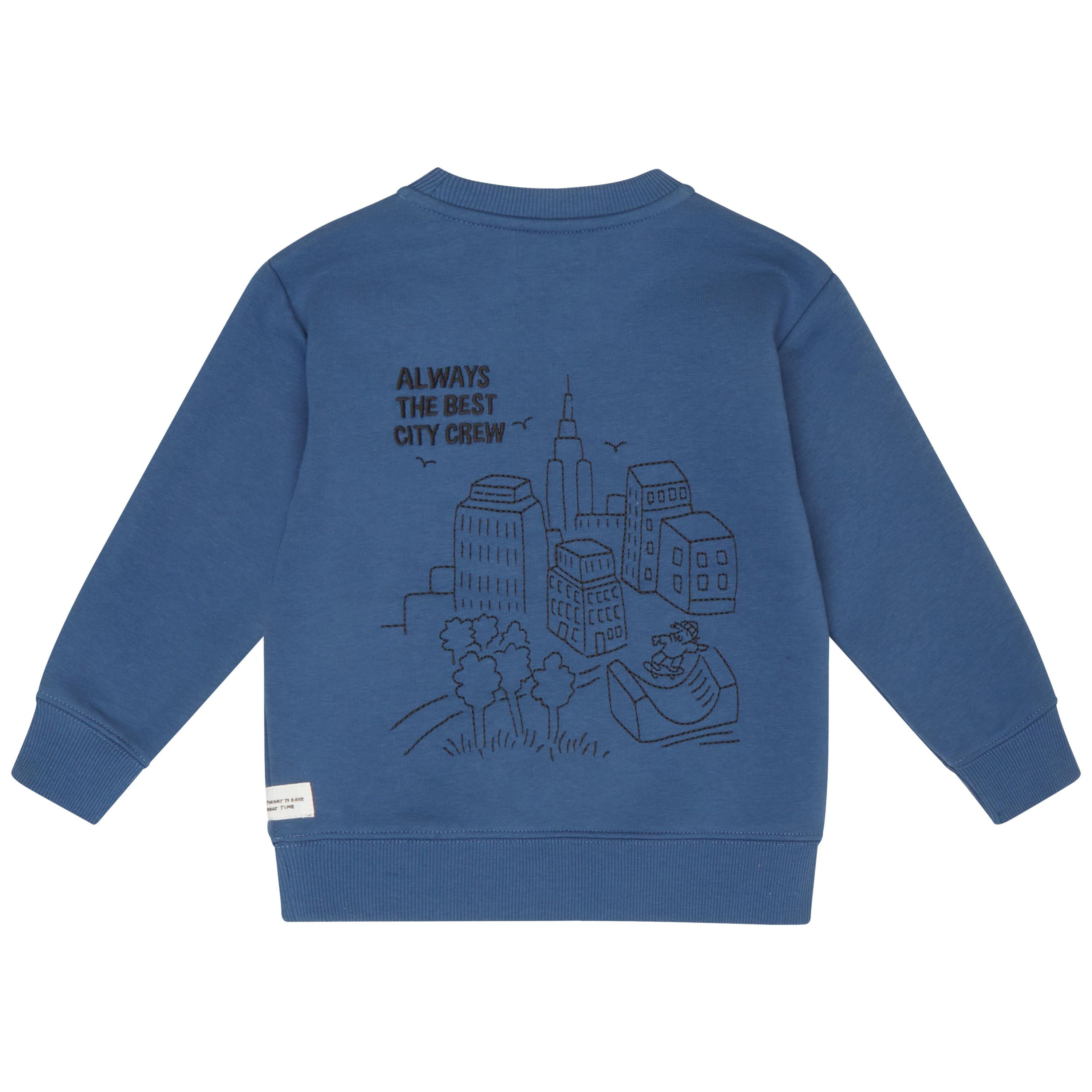 Sweatshirt mit Stickerei - 617 KOBALT - Blau