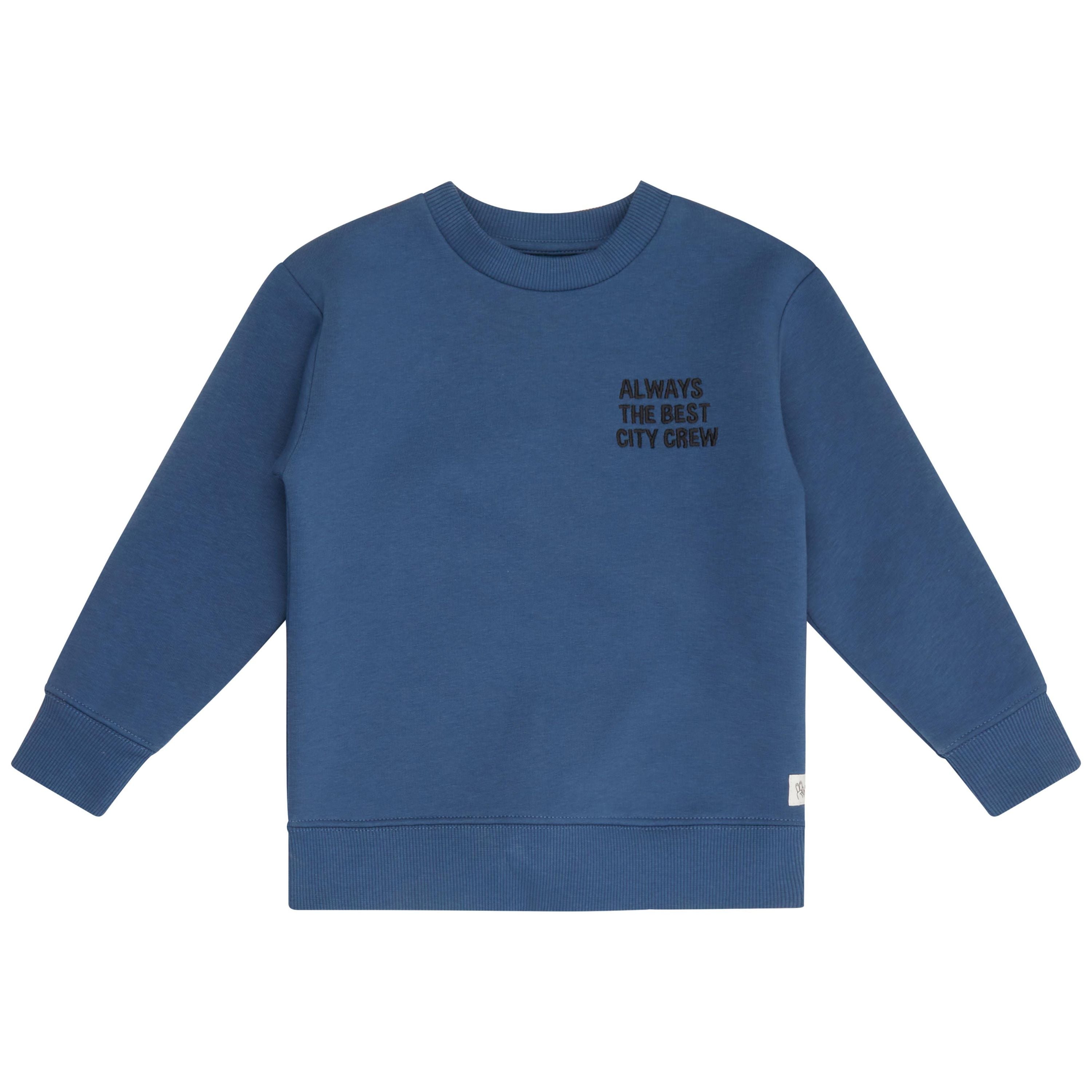 Sweatshirt mit Stickerei - 617 KOBALT - Blau