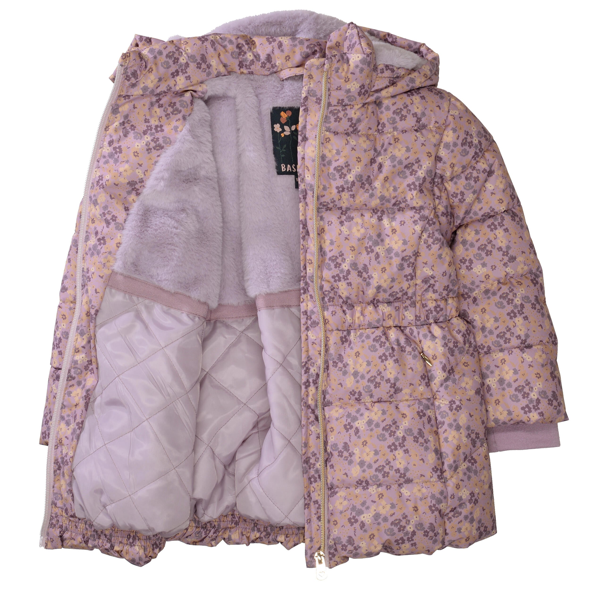 Floral gemusterte Winterjacke - 444 LAVENDER AOP - Rosa